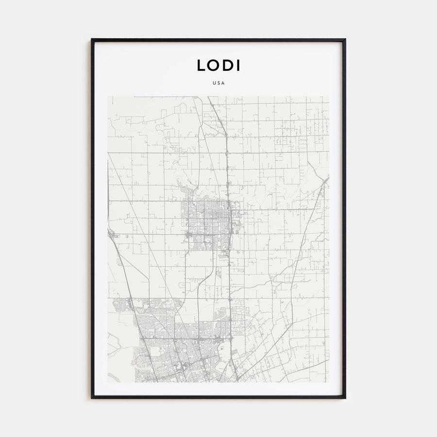 Lodi Map Portrait Poster