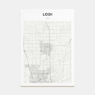 Lodi Map Portrait Poster
