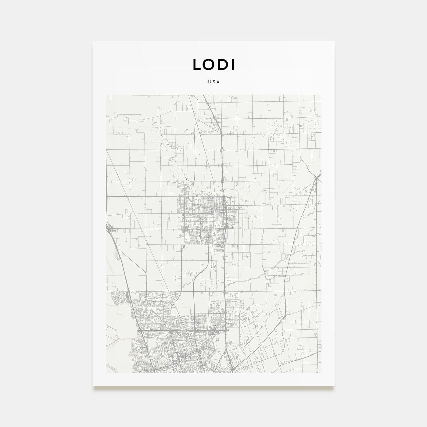 Lodi Map Portrait Poster