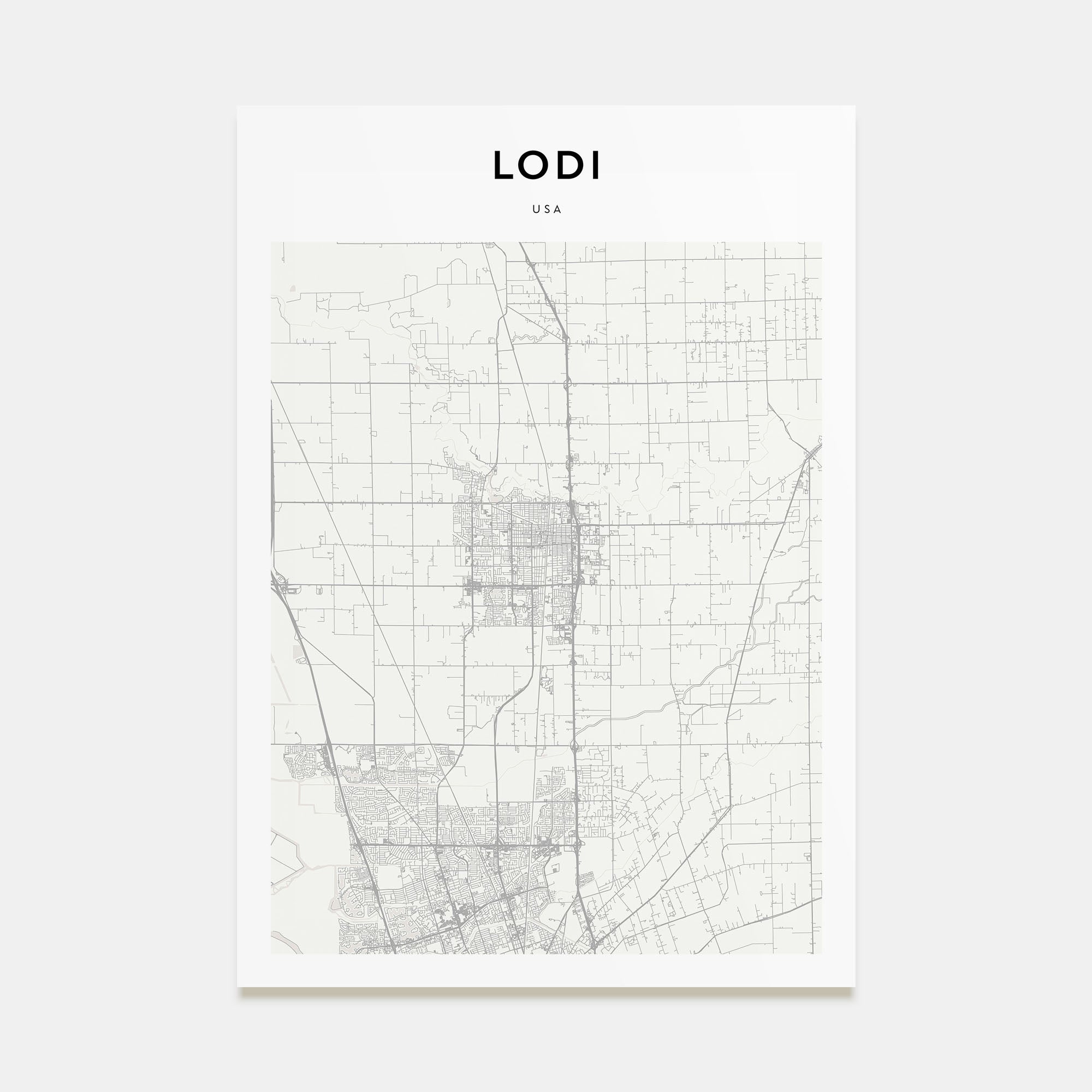 Lodi Map Portrait Poster