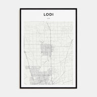 Lodi Map Portrait Poster