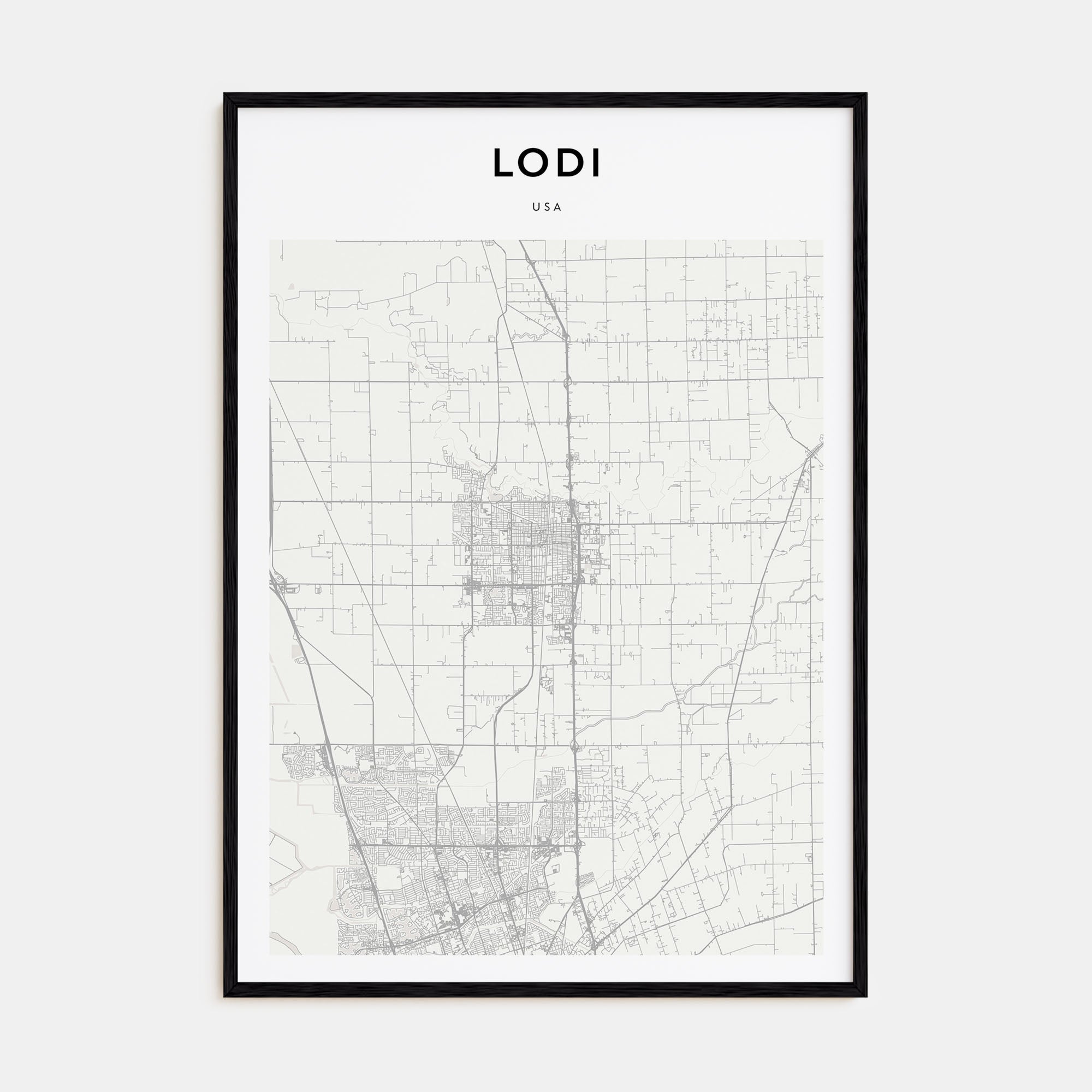 Lodi Map Portrait Poster