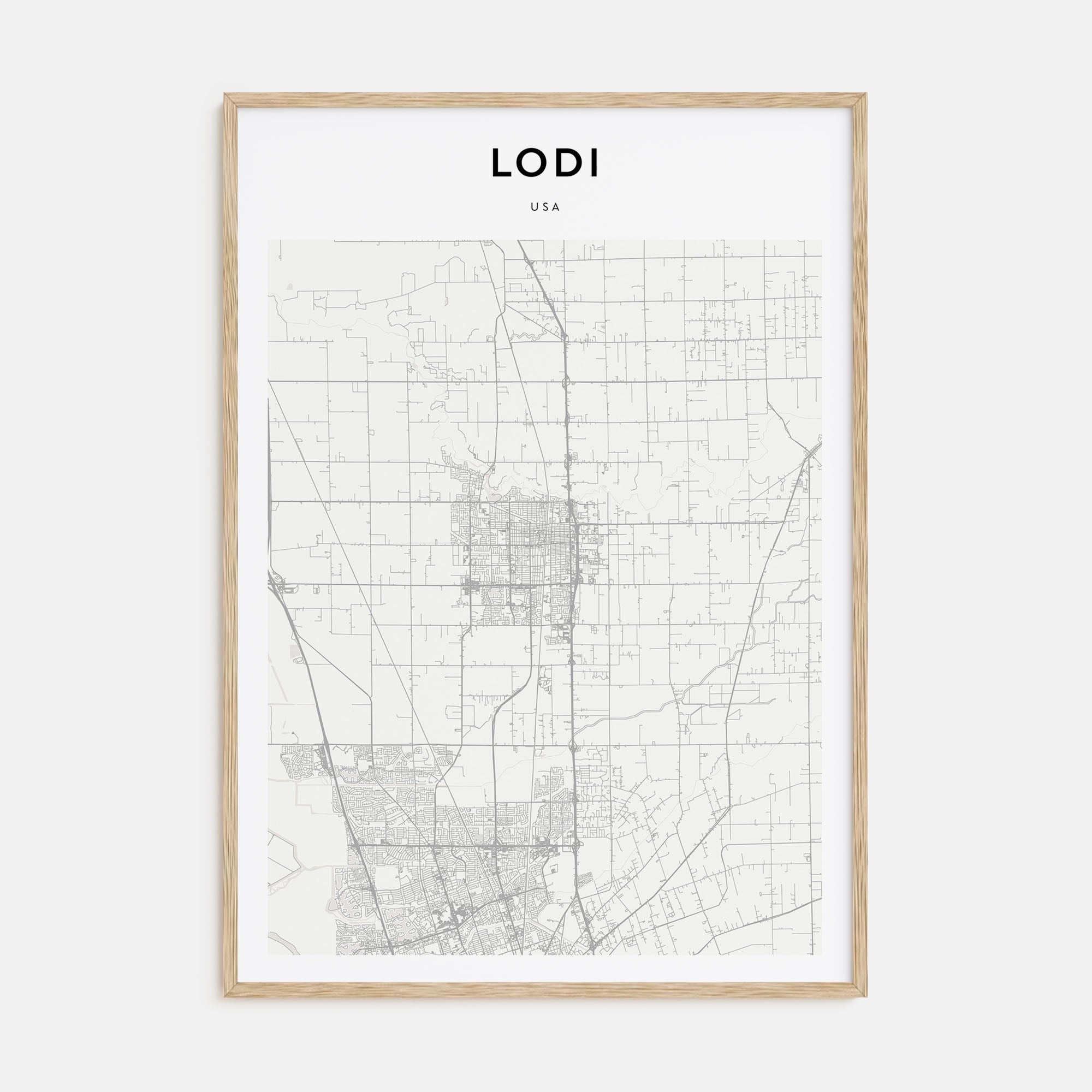 Lodi Map Portrait Poster