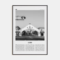 Lodi Travel B&W Poster