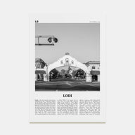 Lodi Travel B&W Poster