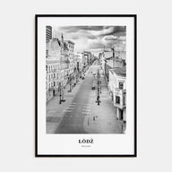 Łódź Portrait B&W Poster