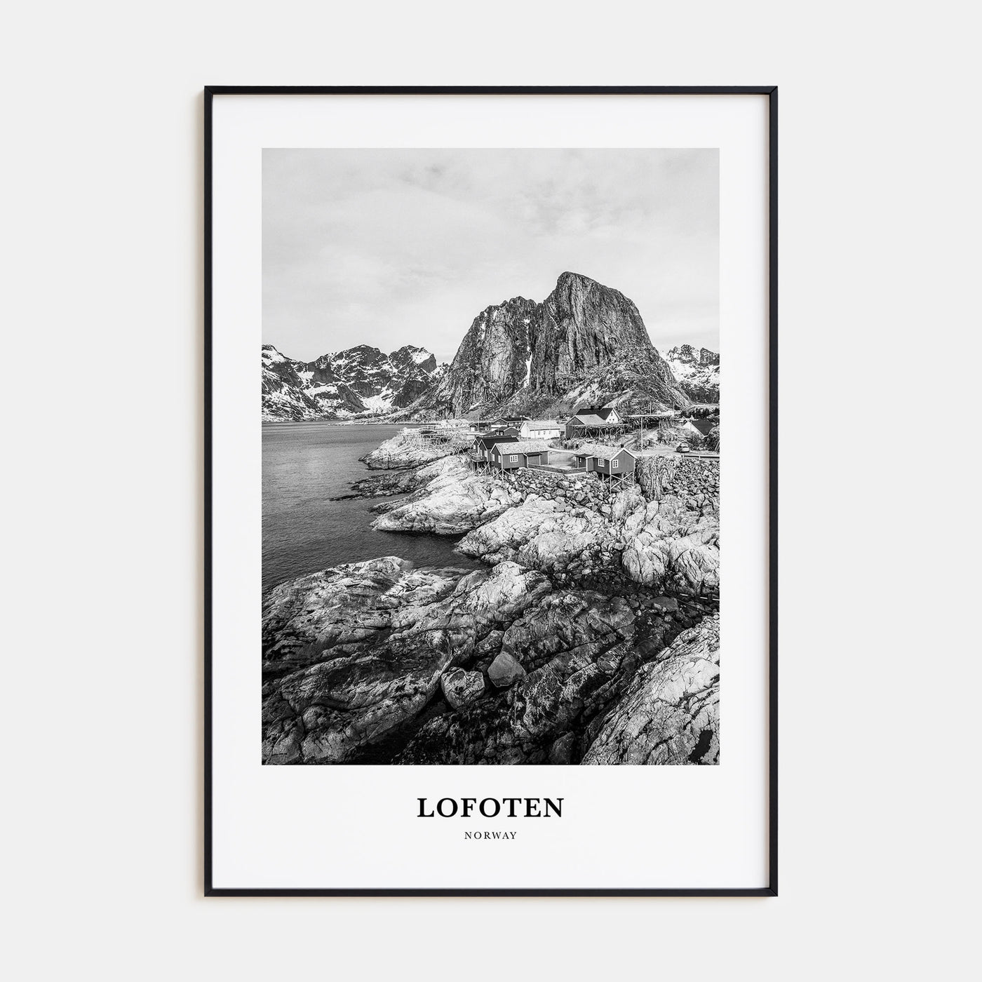 Lofoten Portrait B&W Poster