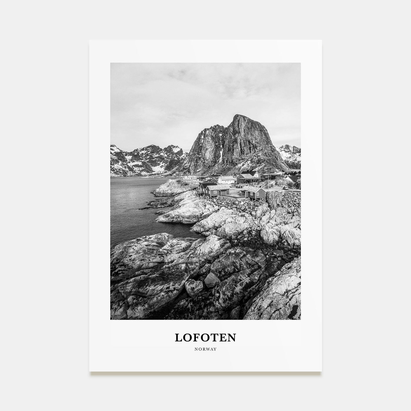 Lofoten Portrait B&W Poster