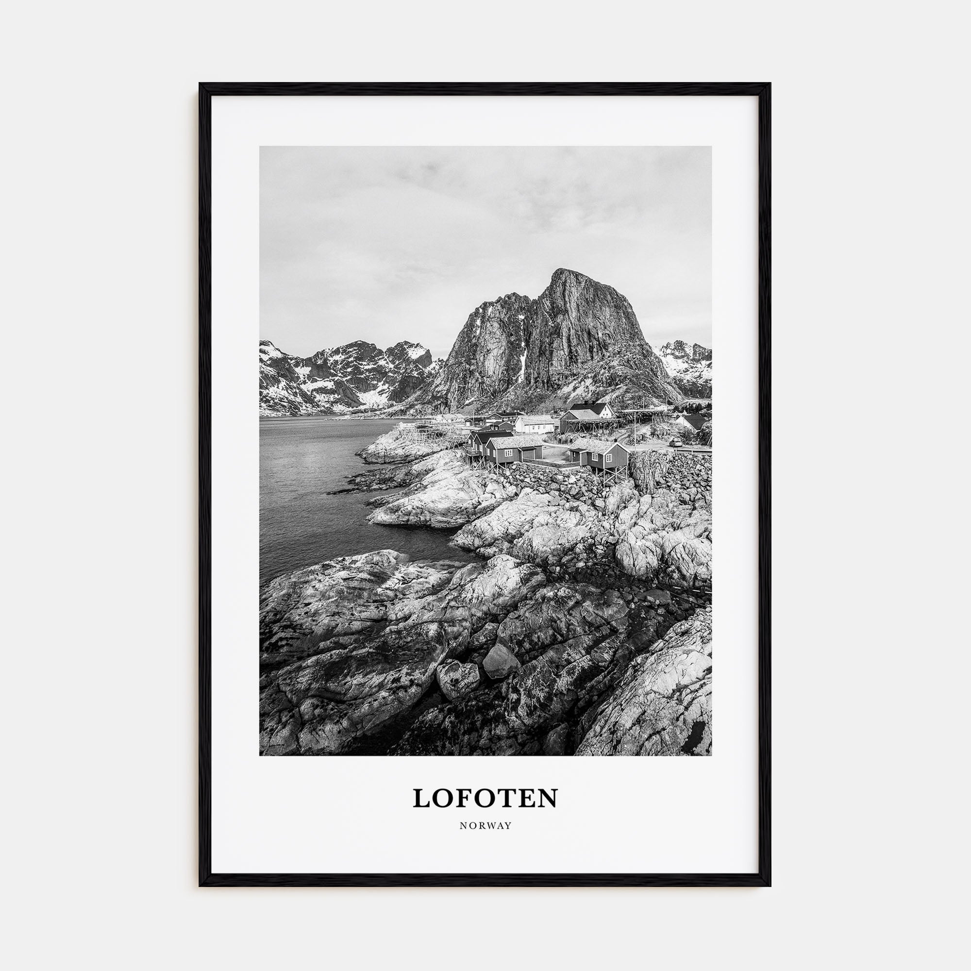 Lofoten Portrait B&W Poster