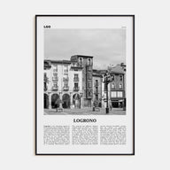 Logroño Travel B&W Poster
