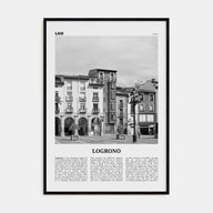 Logroño Travel B&W Poster