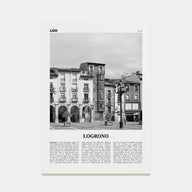 Logroño Travel B&W Poster