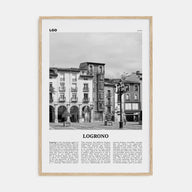 Logroño Travel B&W Poster