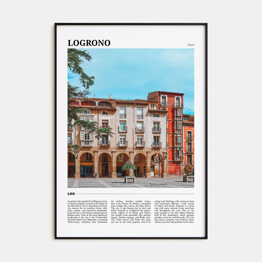 Logroño Travel Color Poster