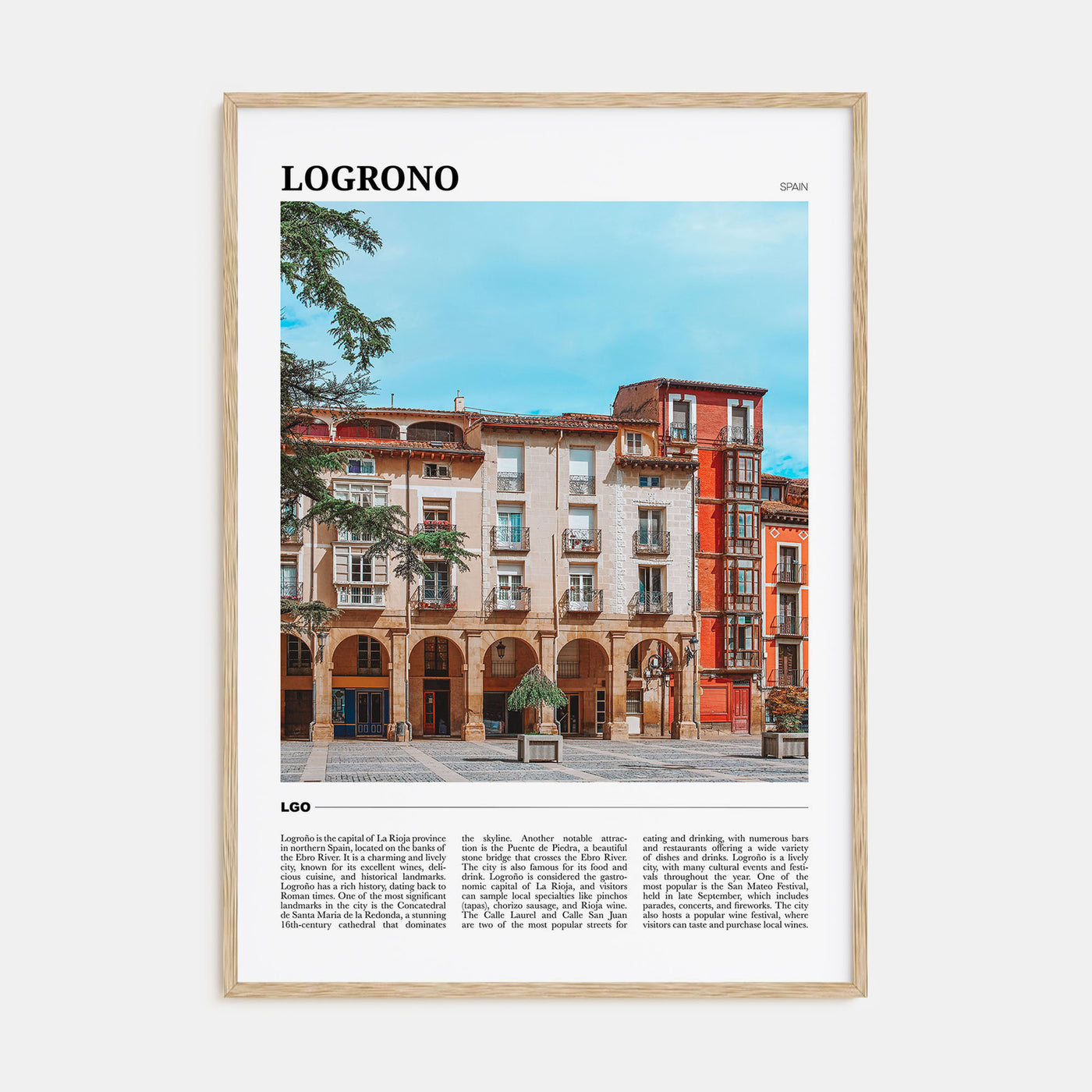 Logroño Travel Color Poster