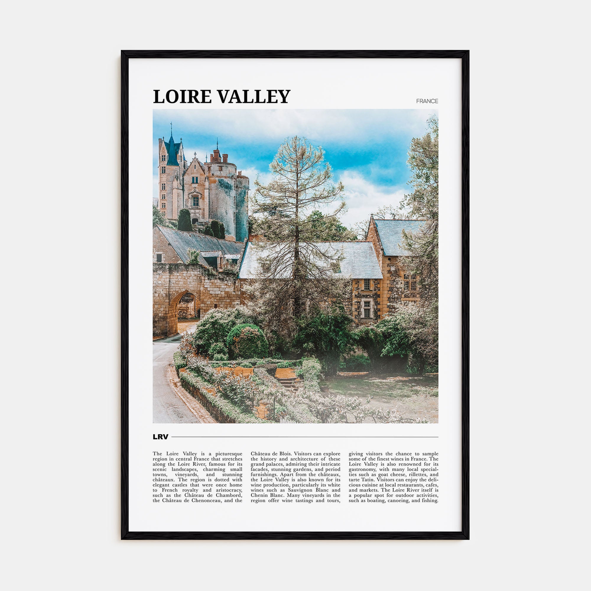 Loire Valley Travel Color Poster