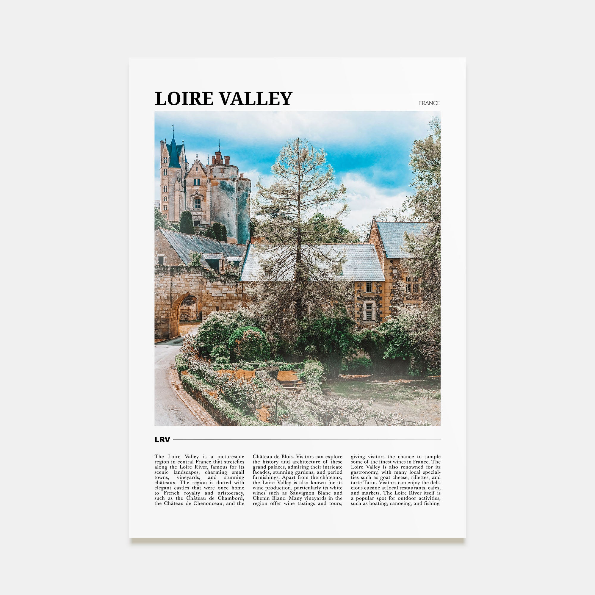 Loire Valley Travel Color Poster