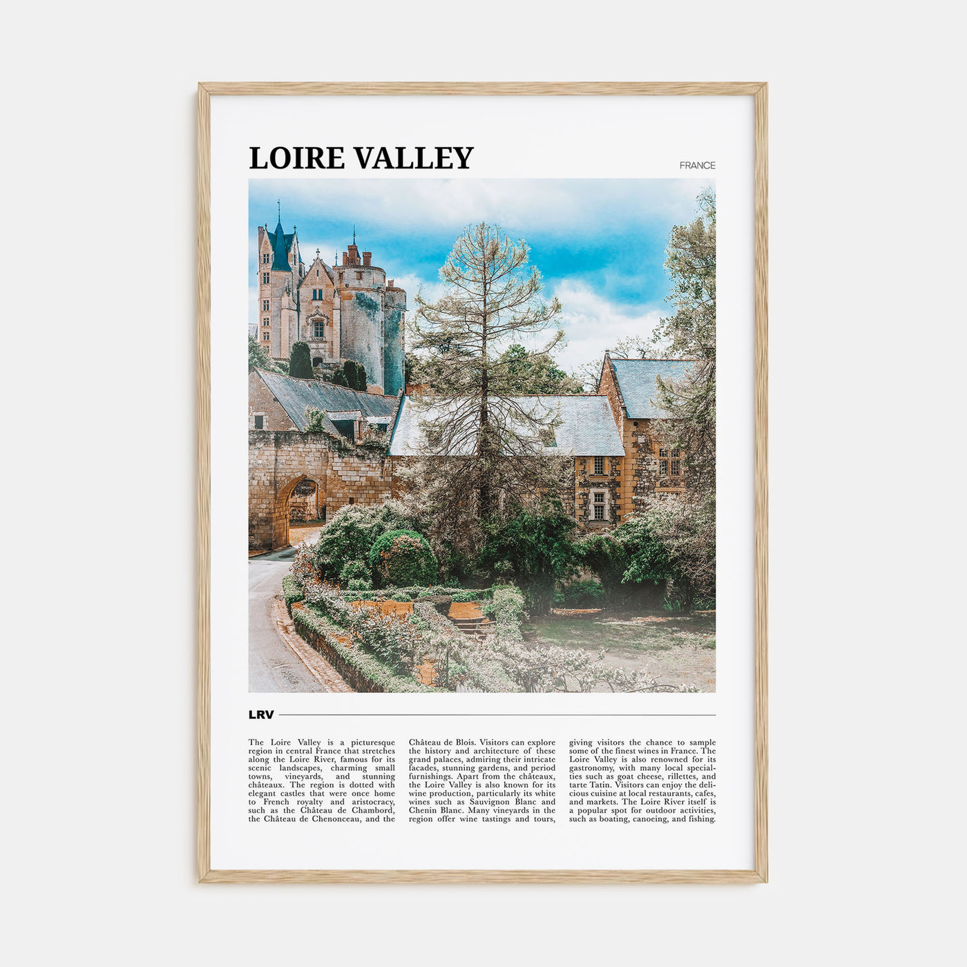 Loire Valley Travel Color Poster