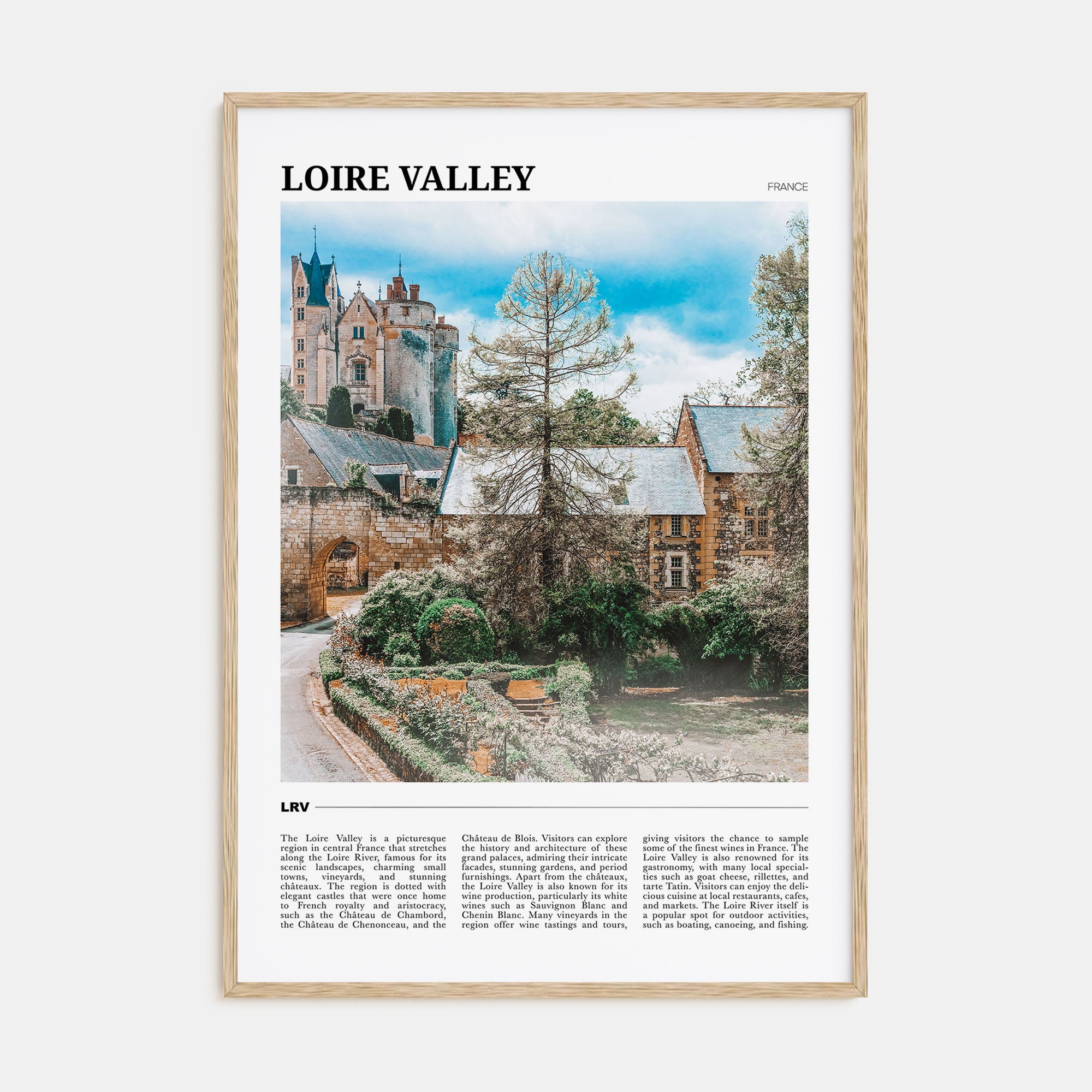 Loire Valley Travel Color Poster