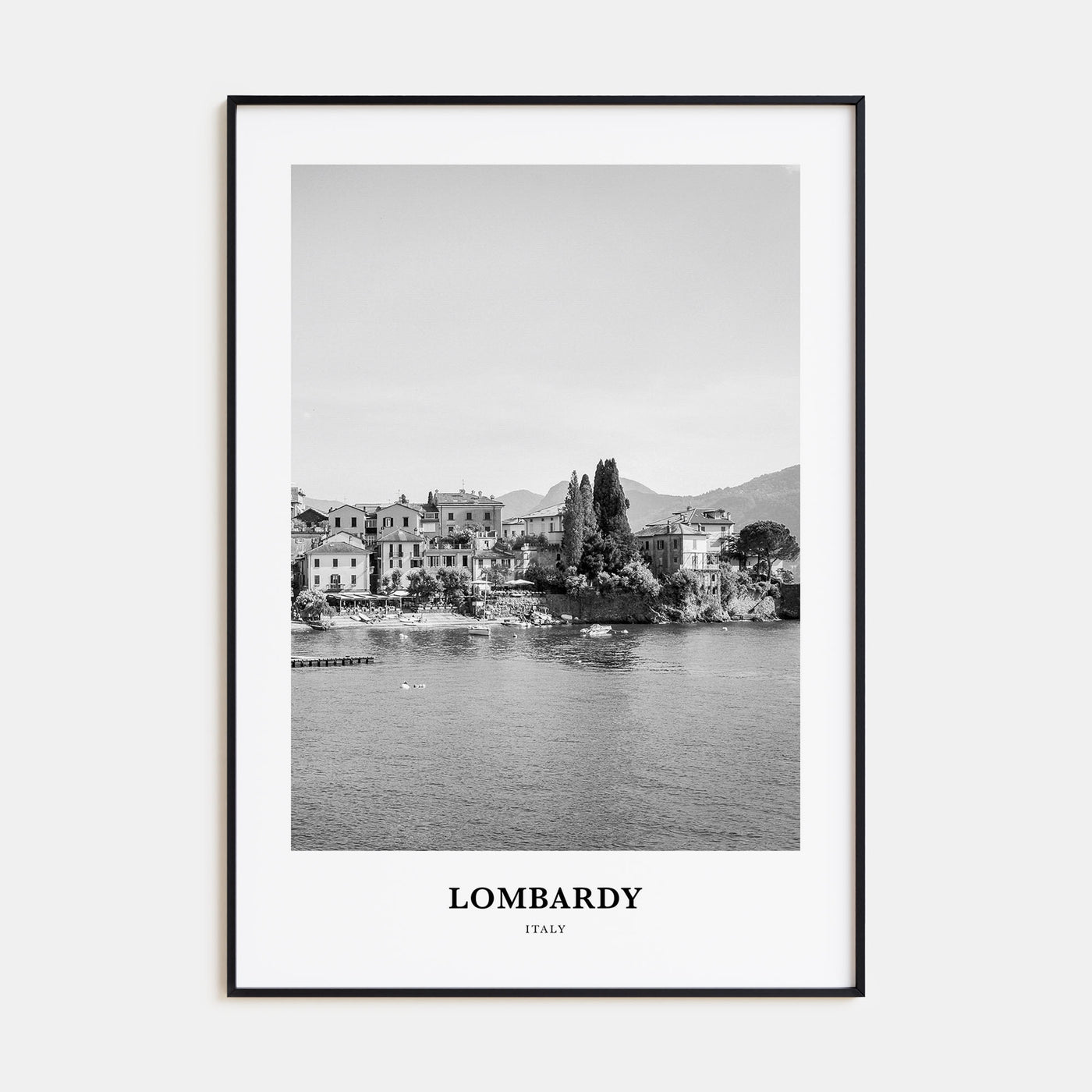 Lombardy Portrait B&W Poster