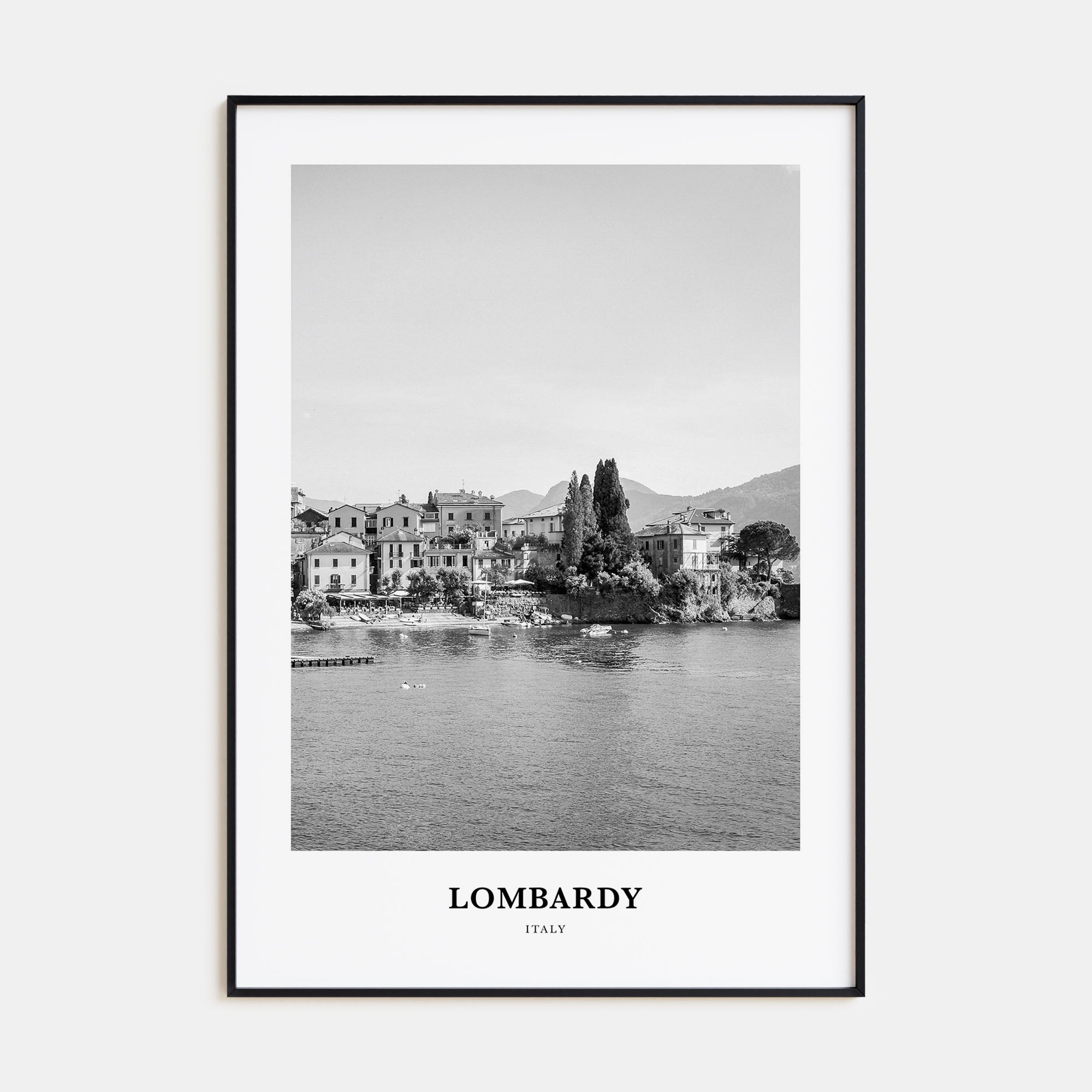 Lombardy Portrait B&W Poster