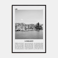 Lombardy Travel B&W Poster