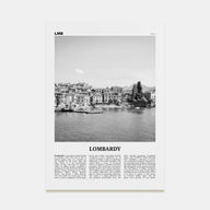 Lombardy Travel B&W Poster