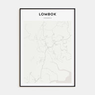Lombok Map Portrait Poster