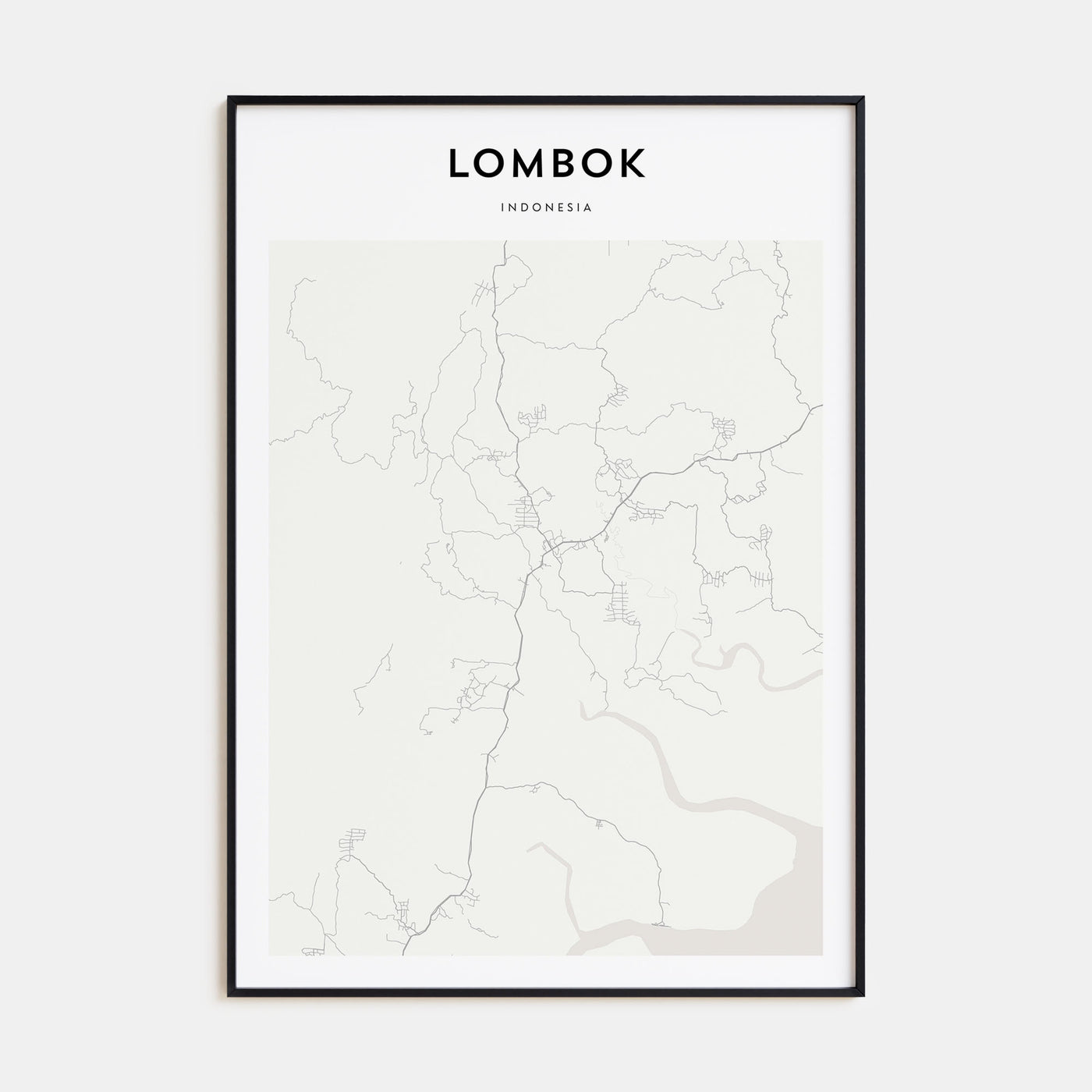 Lombok Map Portrait Poster