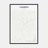 Lombok Map Portrait Poster