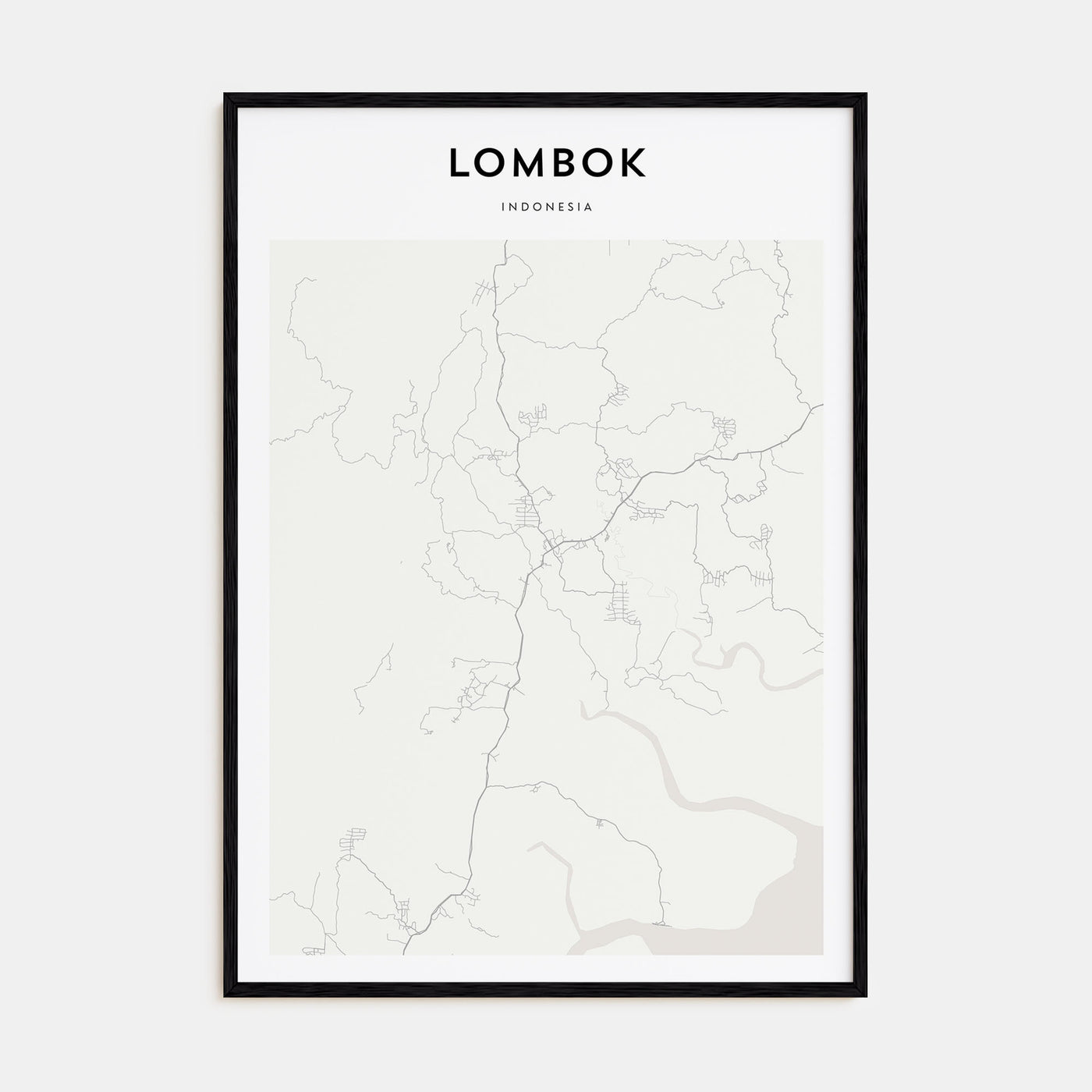 Lombok Map Portrait Poster