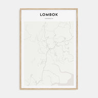 Lombok Map Portrait Poster