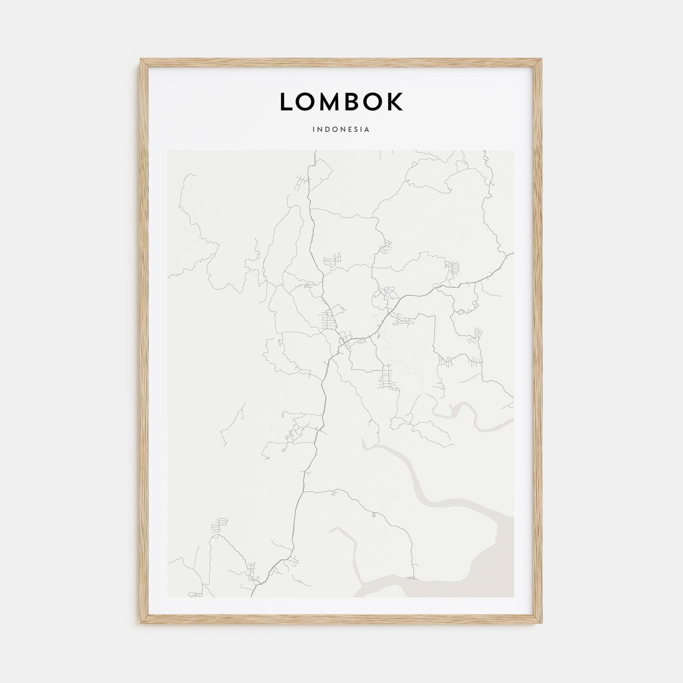 Lombok Map Portrait Poster