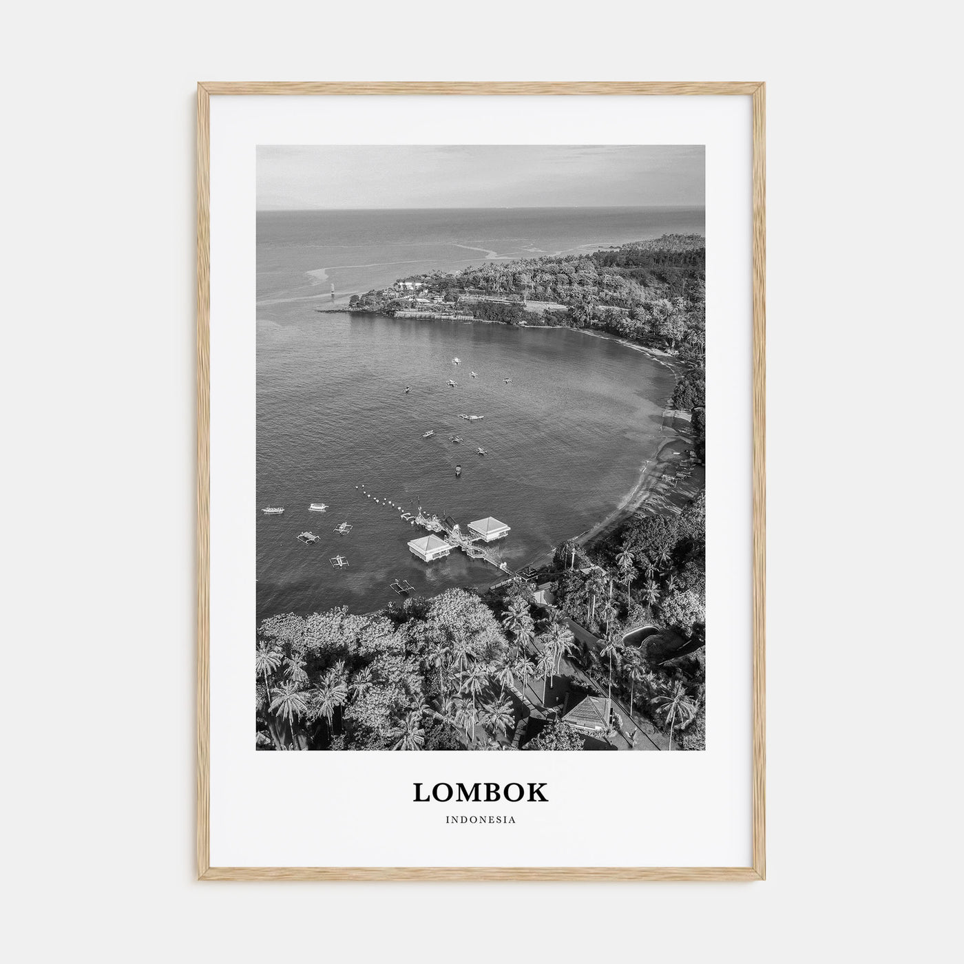 Lombok Portrait B&W Poster