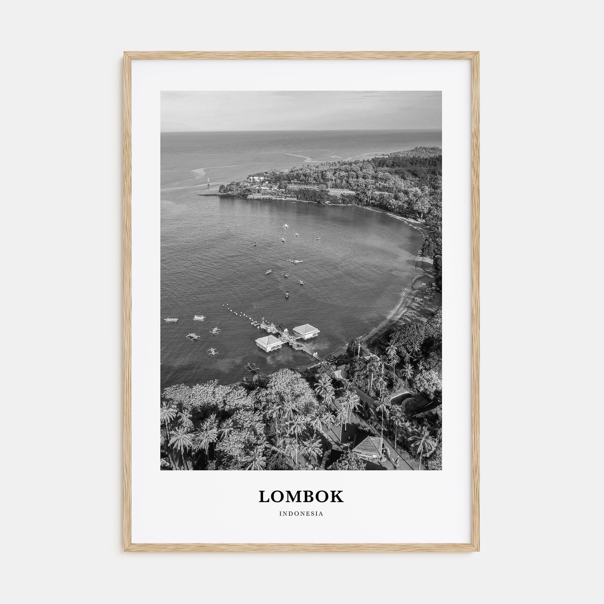 Lombok Portrait B&W Poster