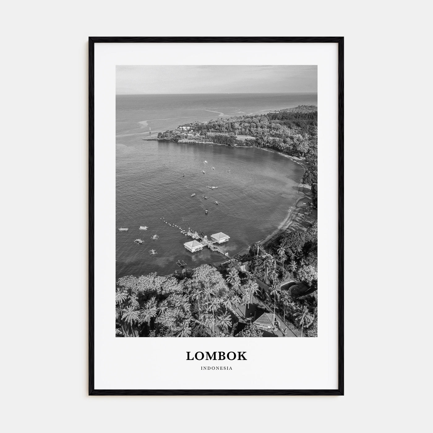Lombok Portrait B&W Poster