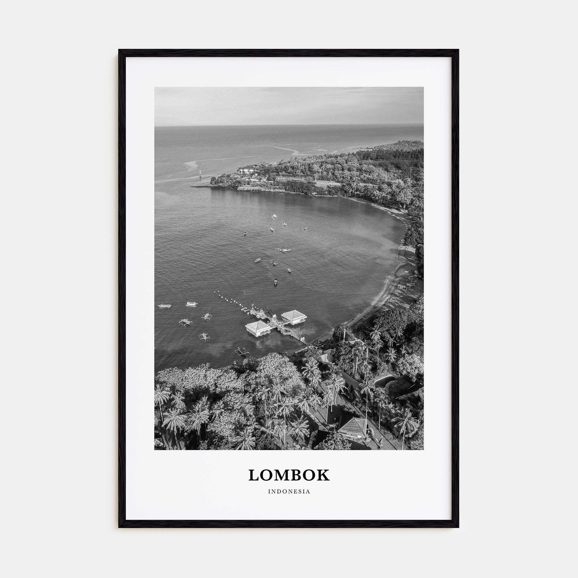 Lombok Portrait B&W Poster