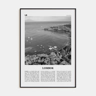 Lombok Travel B&W Poster