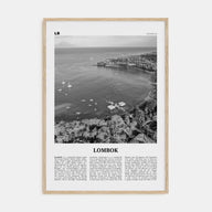 Lombok Travel B&W Poster