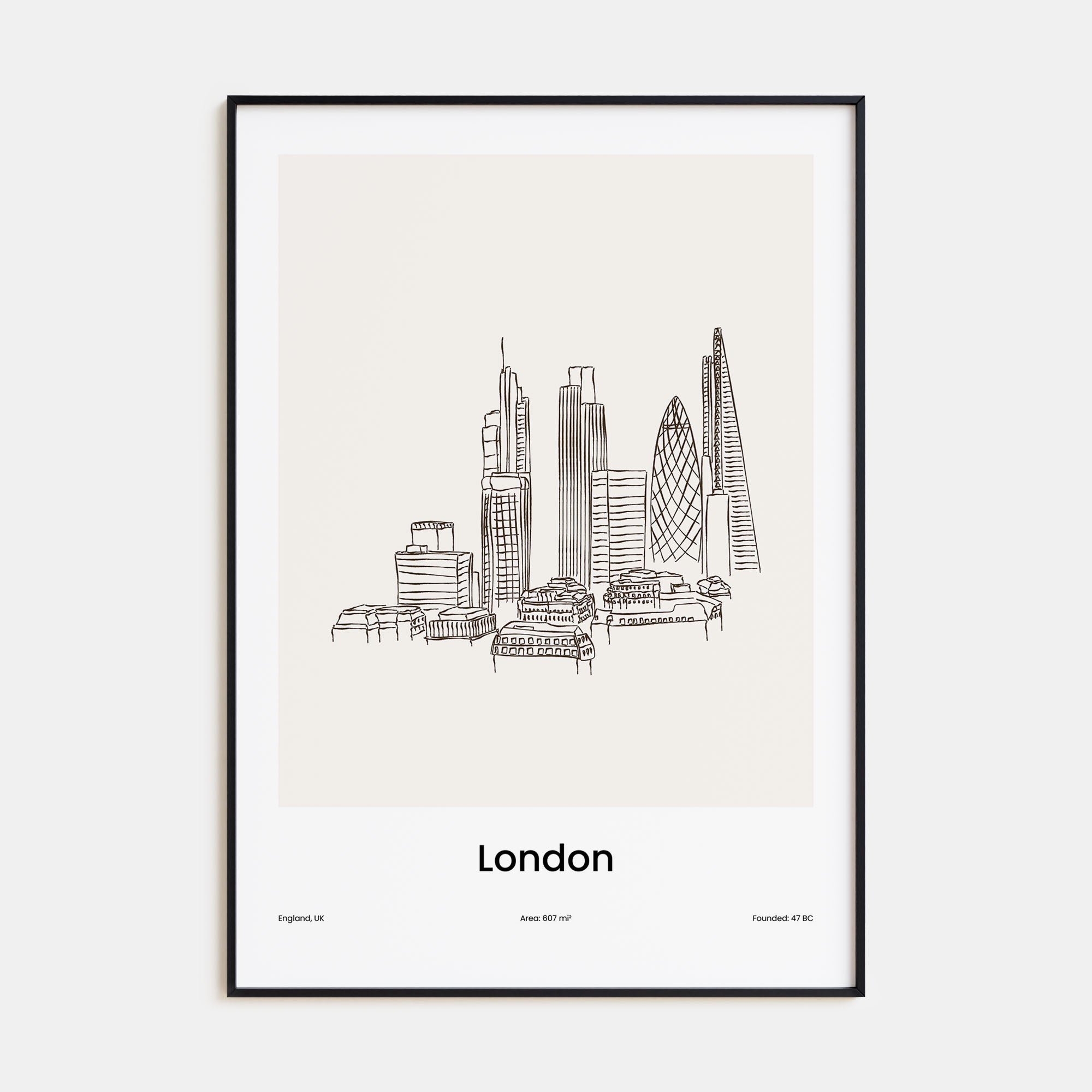 London Drawn No 1 Poster