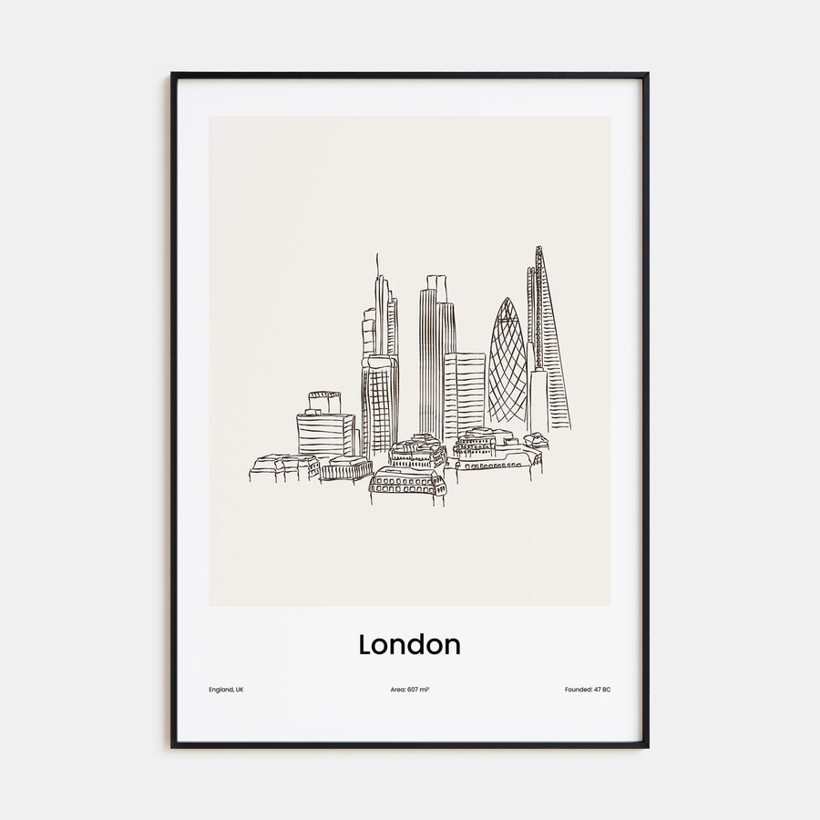 London Drawn No 1 Poster