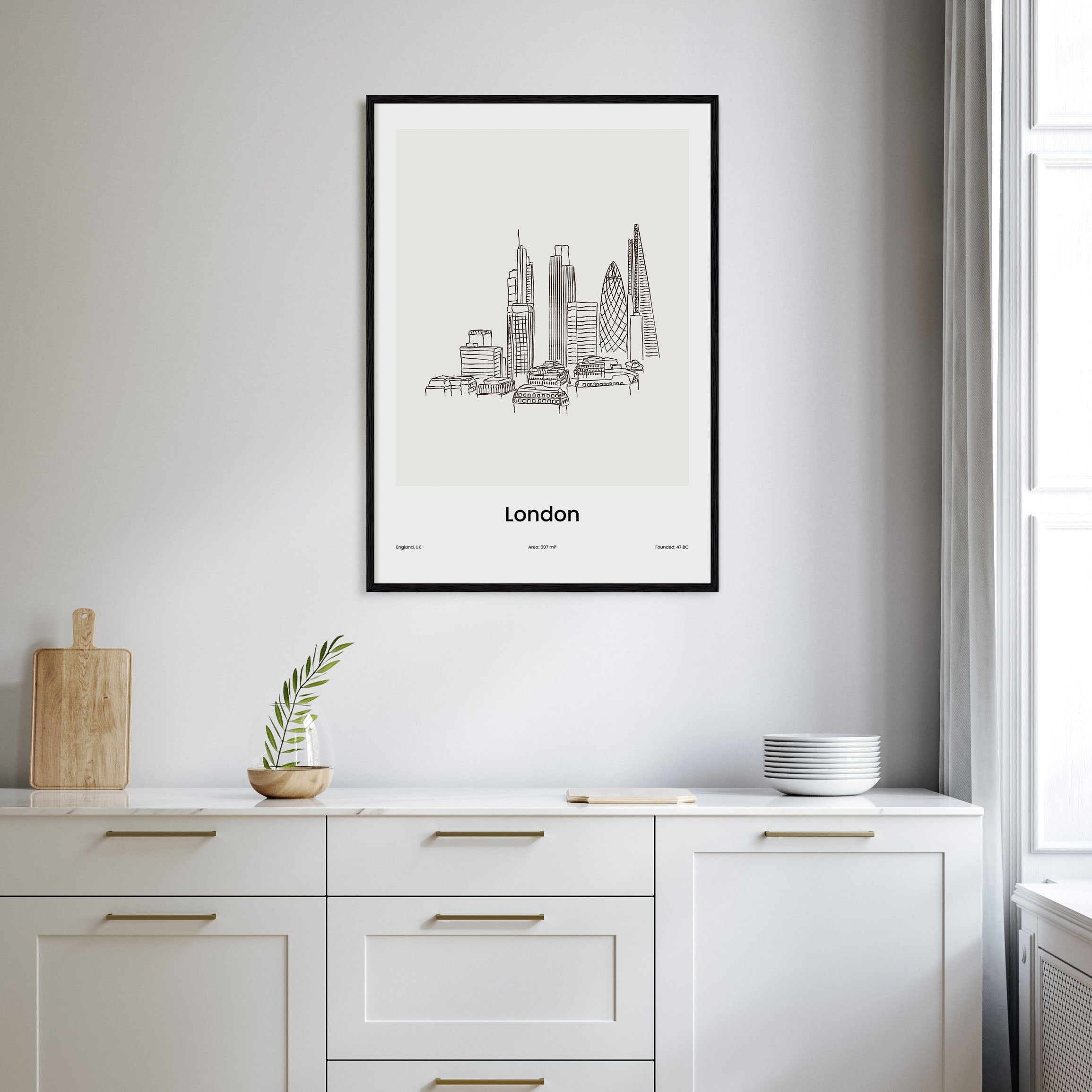 London Drawn No 1 Poster
