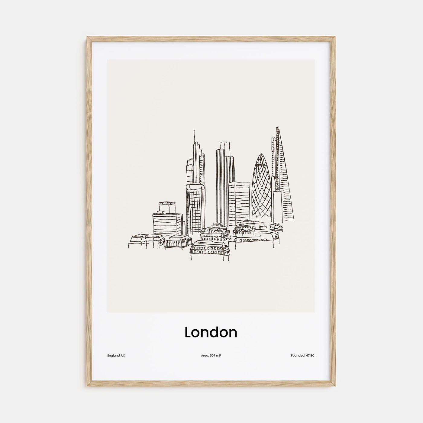 London Drawn No 1 Poster