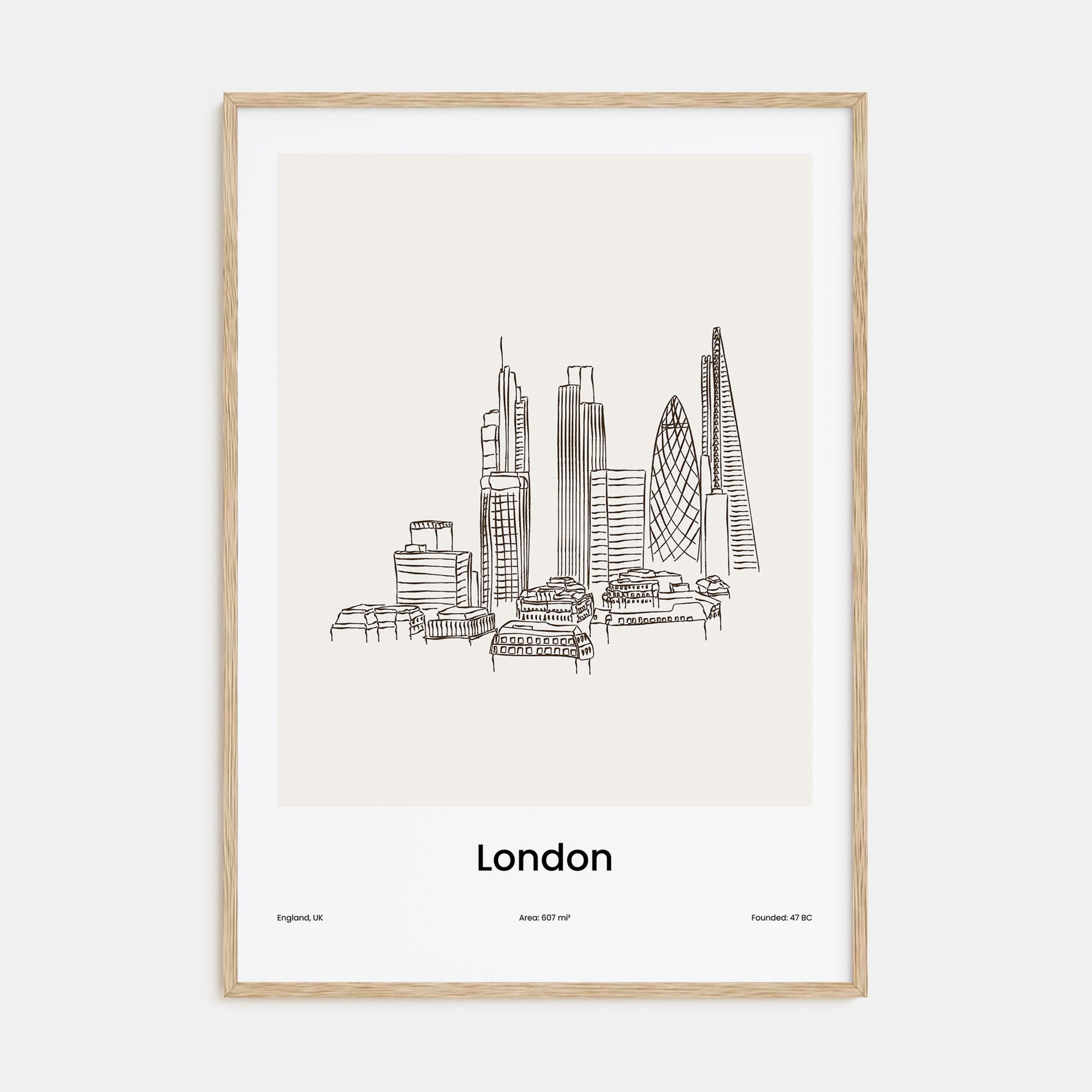 London Drawn No 1 Poster