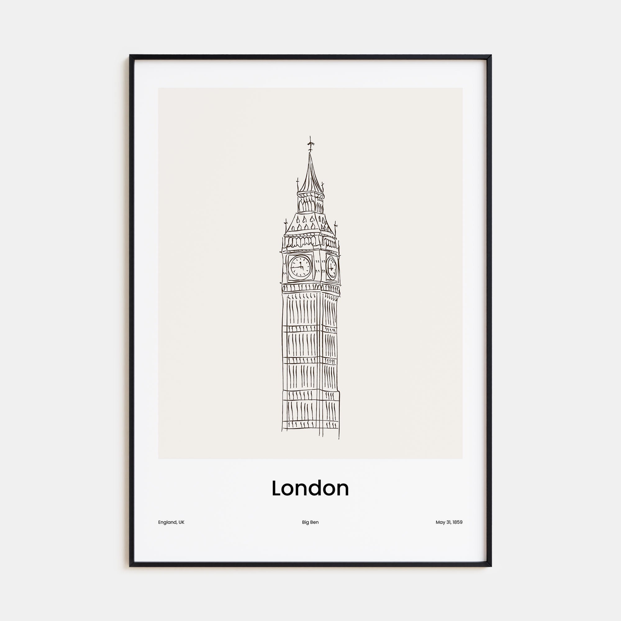 London Drawn No 2 Poster