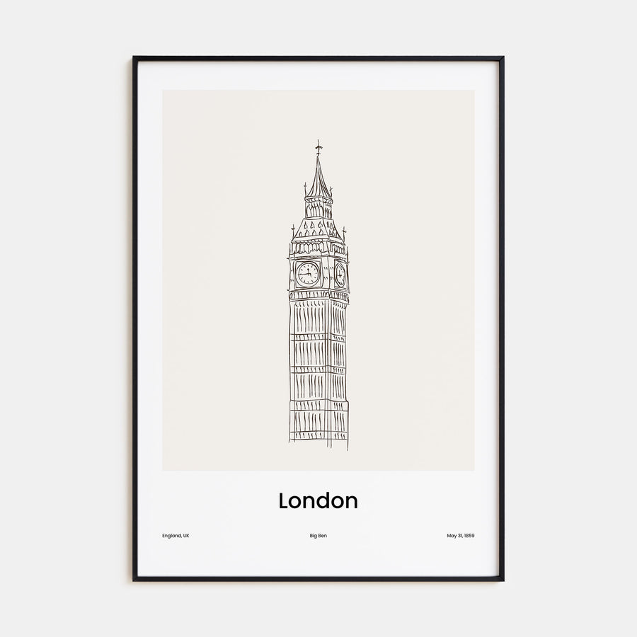 London Drawn No 2 Poster