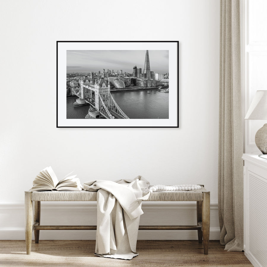 London Landscape B&W No 2 Poster