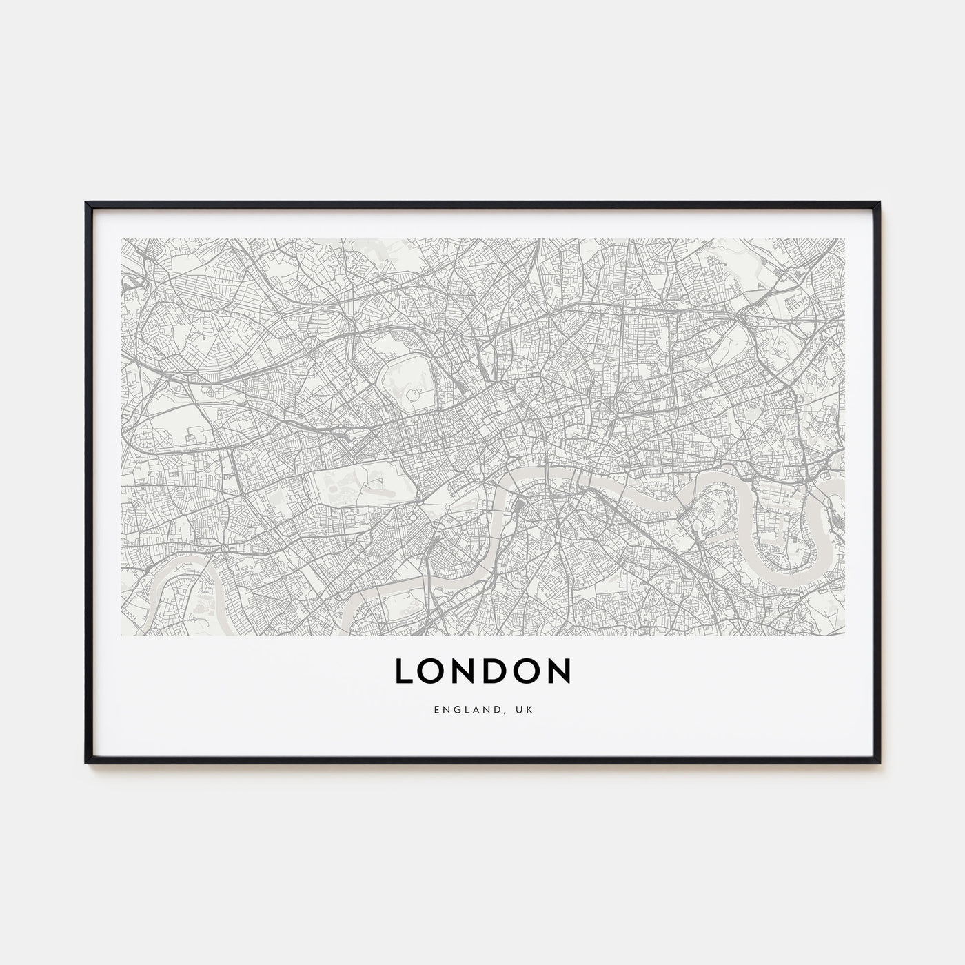 London Map Landscape Poster