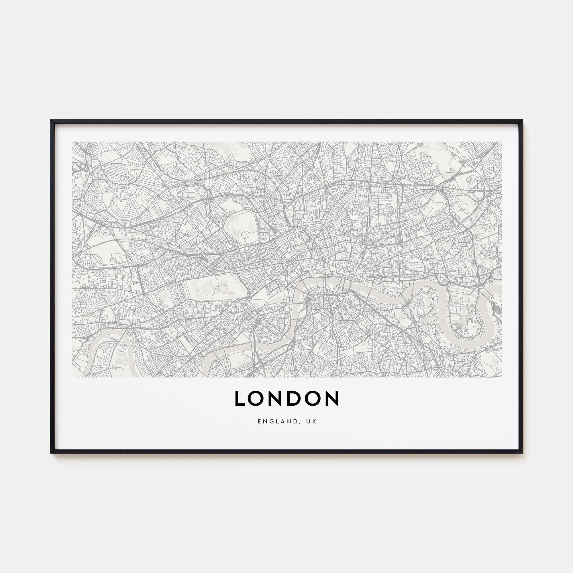 London Map Landscape Poster