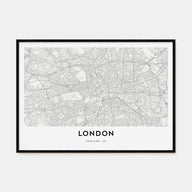 London Map Landscape Poster